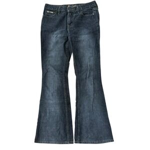 LEI Flare Jeans Women Size 5 Black Low Rise 90s Vintage Cotton Denim Pants